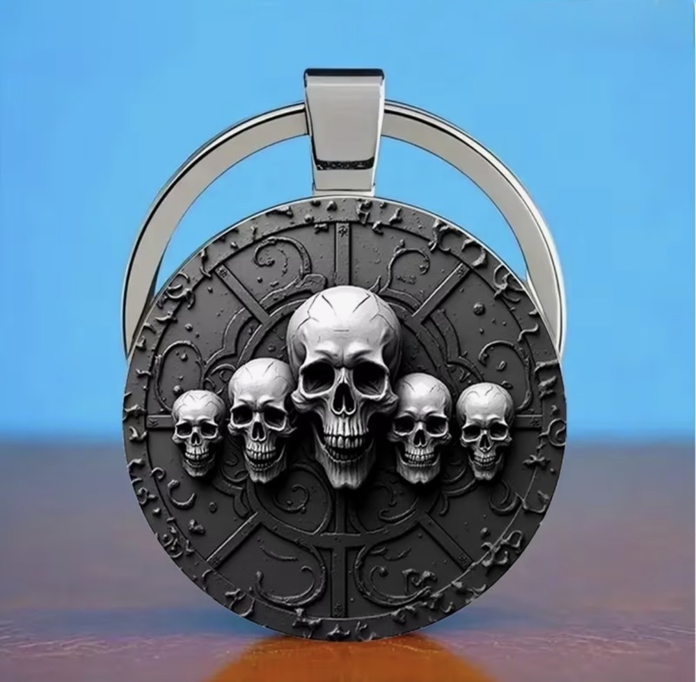 3/$25 Skulls Skeletons Gothic Steampunk Keychain NEW